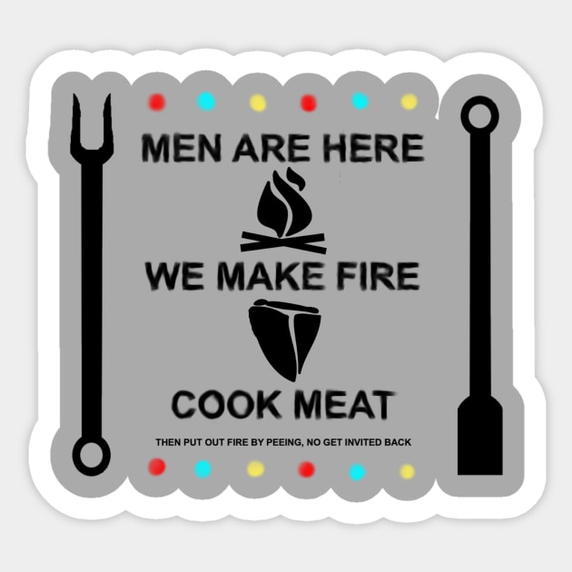 MEN ARE HERE Sticker by Brockshu